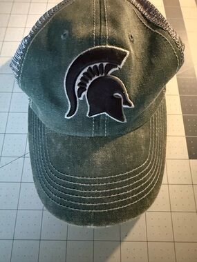 Top of the World Black and Green Baseball Cap with Spartan Patch